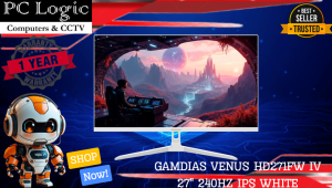 PC LOGIC | GAMDIAS VENUS HD271FW IV 27" 240HZ IPS WHITE FLAT GAMING MONITOR