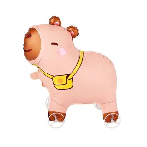 INVADER Movable Design 4D Dinosaur Balloons Animal Balloon Drawing Foil Standing Foil Balloons Girls Birthday With Wheels Animals Walking Balloon Kids Birthday Party