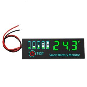 Lithium Capacity Voltage Meter with Low Voltage Alarm & Power Off Memory for Automotive Circuits DIY Enthusiasts
