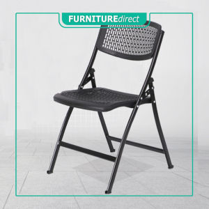 Furniture Direct MARATHON Folding chair S567 heavy duty metal folding chair/ Kerusi berlipat/ Metal Chair/- black