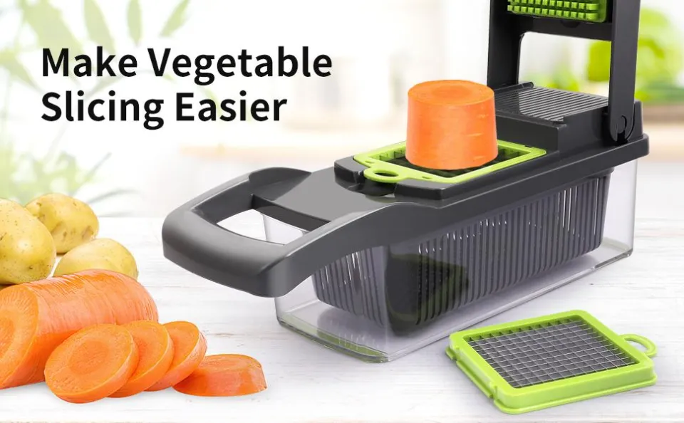 13-in-1 Vegetable Chopper Multifunctional Food Choppers Onion Chopper  Vegetable Slicer Cutter Dicer Veggie Chopper with 7 Blades - AliExpress