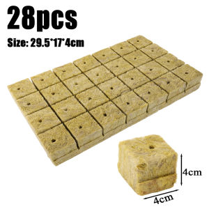 100pcs Rock Wool Planting Cubes  Multipurpose Cutable Hydroponics Seedling Grow Block  Strong Water Absorption Plant Propagation Tools Garden Supplies