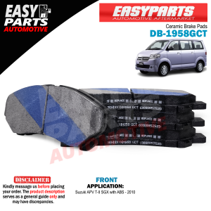Bendix Brake Pads DB-1958 GCT Suz.APV T-II SGX with ABS 10 Front