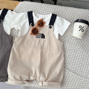 Trendy baby overalls/romper for 0-3 year olds cotton top and pants for boys and girls perfect for summer.