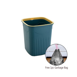 Activebae Household Creative 10L Trash Bin for Living Home Room Bathroom and Office Pressed Ring Trash Can Open Storage