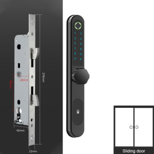 Fingerprint Lock Outdoor Gate Sliding door Lock Tuya App RFID Code Keyless Smart Lock Digital Electronic Door Lock for Glass Door