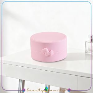 BF-C1419 Kotak Penyimpanan Mini Bulat Motif Pita Kuda / Tempat Perhiasan Mini Box Serbaguna