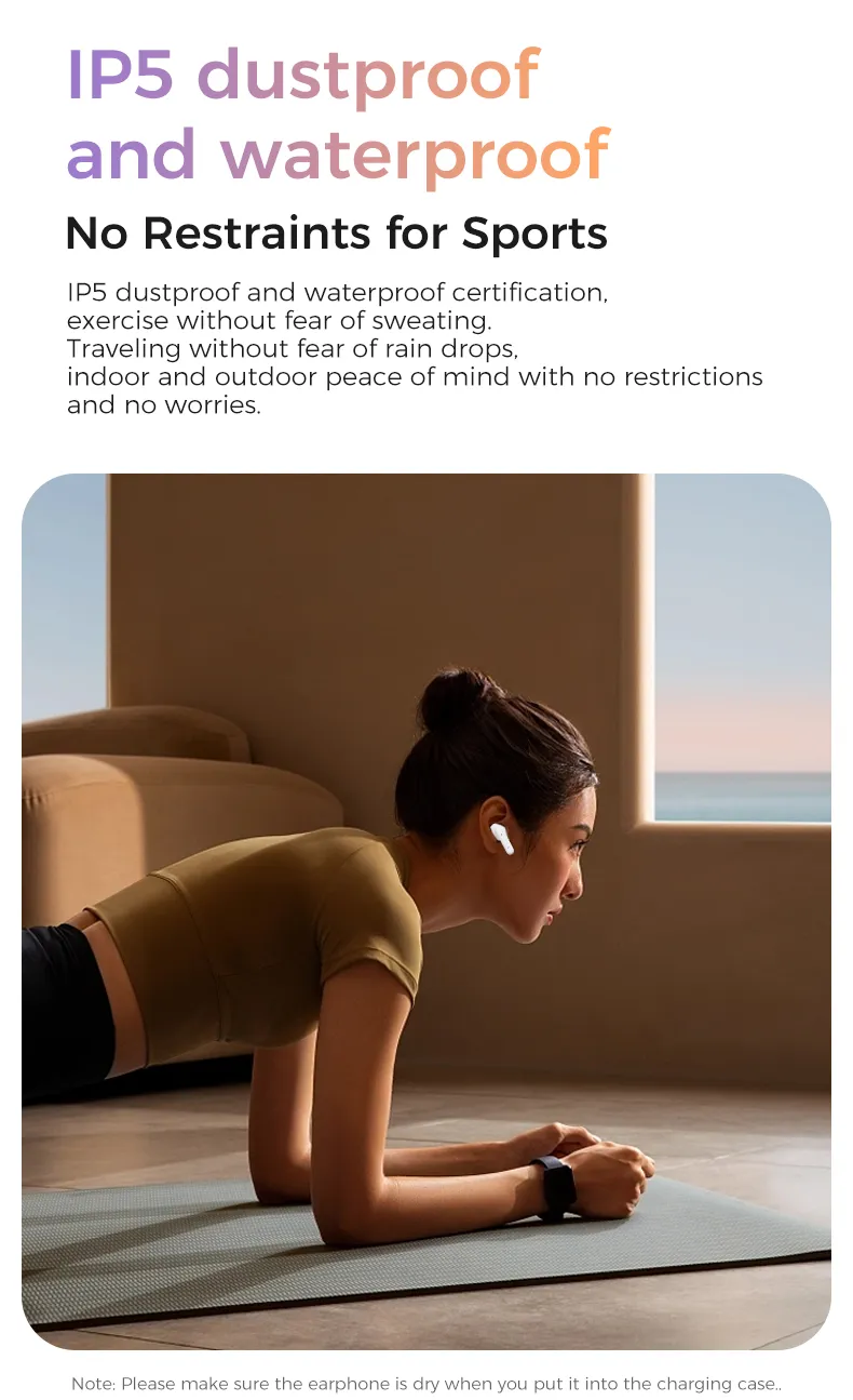 Realfit F3 หูฟังบลูทูธ -38dB ตัดเสียงรบกวน 360° Blutooth 5.4 เสียงเบสที่ดีเยี่ยม