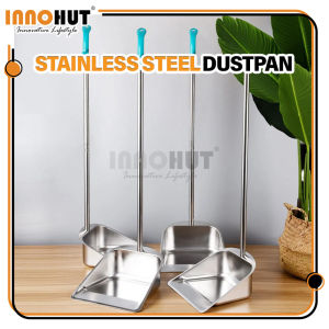 [1PC] Innohut Stainless Steel Dustpan With Long Handle Skop Sampah Penyodok Sampah Besi 簸箕 Broom Scoop Garbage Shovel