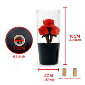 10/15/20cmCar Gear Shift Knob Real Flower Crystal Shifter Lever JDM Modified Car Accessories