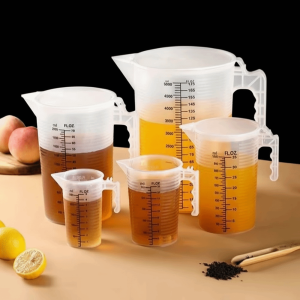 KENJE 100/250/500/1000/2000/5000ML Measuring Cup with Scale Thickened with Lid Plastic Water Jugs Multipurpose Clear Beaker Kitchen Tool Accessories