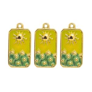 Pack of 3 Sturdy Steel Stone Sunflower Pendant Necklace for Trendy Women with Crescent Star Designs Wear