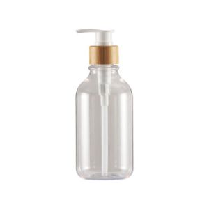 ST78FXHTC 300/500ml Refillable Empty Storage Bottle Decor Shampoo Pump Bottle Bamboo Pump Bathroom Accessories Soap Dispenser