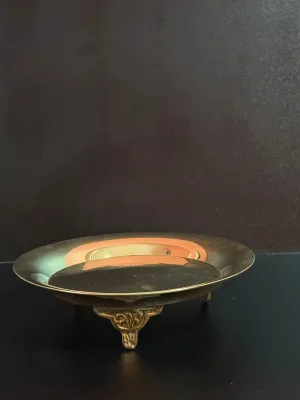 Brass Decorative Round Pooja Kamatshi Diya Stool (Stand)| Brass Chowki | God Deep Decor Sitting Table/Stand/Brass Mukkali