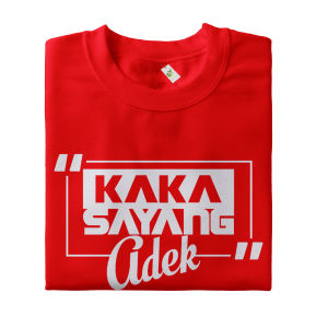 Baju Kaos Kids Couple Kaka Sayang Adek Berpasangan Cowok dan Cewek 0-12 Tahun