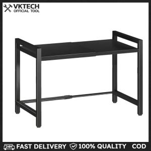 Expandable Microwave Rack Heavy Duty Extendable Microwave Stand Multi-Function Over Microwave Shelf Height Adjustable for Kitchen Countertop