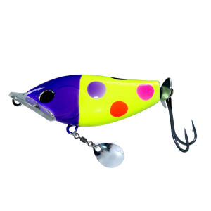 【TRAINFIS】JANESE SS404 Topwater Floating Big Popper Fishing Lure 72mm/19g Propeller Fishing Bait With Triple Hook 8Colors Flexible Spin Lure