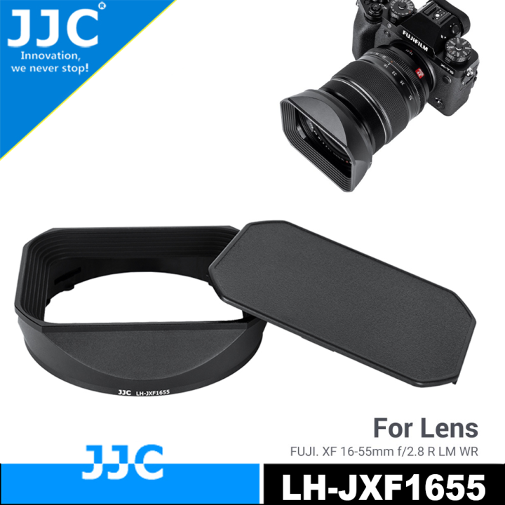JJC Square Metal Lens Hood Shade for Fuji Fujifilm Fujinon XF 16-55mm  R LM WR Lens on Camera Fujifilm XS20 XS10 XT30 II XT20 XT10 XT5 XT4 XT3