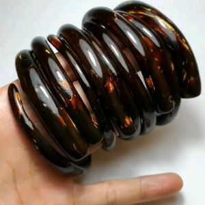 Gelang Akar Bahar Merah Kristal Body Bulat Tembus Cahaya Super