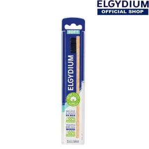 Elgydium ECO-Designed WOOD Toothbrush (Buy 1 FREE 1 ntitravel size toothpaste 7ml or Dental Picks 6s)
