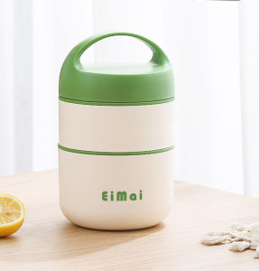 The first choice is 304 stainless steel insulated lunch box microwave heated insulated bento box