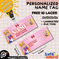 SAILORMOON Designs  - Customized PVC or LAMINATED School Name Tag for Kids (Back to Back Print). 