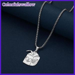 Colorfulswallow Cá Nhân Hợp Thời Trang Thép Không Gỉ Nước Trái Cây Hộp Vòng Cổ Cho Nam Giới Phụ Nữ Thời Trang Đa Năng Hip Hop Keychain Trang Sức Phụ Kiện Quà Tặng