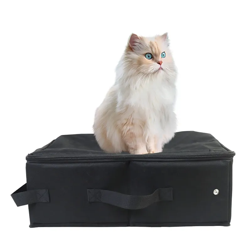 LCV0】-Portable Litter Box with Lid, Leak-Proof Cat Litter Box