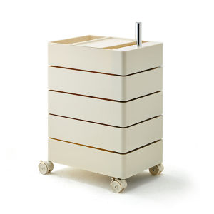 Plastic Table Movable Rotating Bedside Storage Cabinet Trolley Ins Side Table Storage Side Cabinet Drawer Snack Cabinet