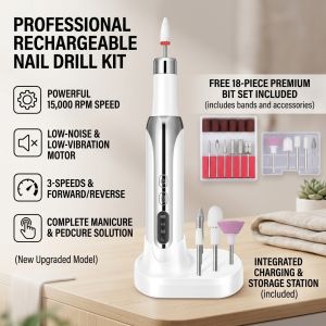 USB Electric Nail Drill Rechargeable Cordless Nail Grinder Portable Manicure File Acrylic Gel Nail Removal Tool