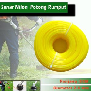 DADIDU Panjang 50 M Senar Potong Rumput Senar Mesin Potong Rumput Tali Senar Nylon Pemotong Rumput - Pisau Tali Senar Potong Rumput 50 M