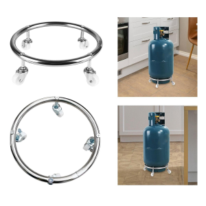 Okey Shop  Cylinder Base Propane Tank Stand with Wheels Gas Cylinder Storage Base Movable Gas Propane