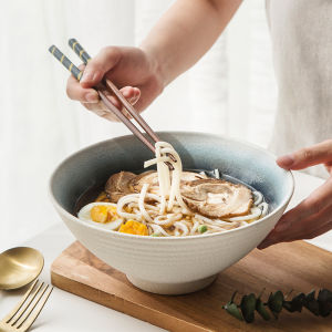 【Fast delivery】Japanese Ramen Bowl Ceramic Bowl Household Salad Bowl Creative Specialty Restaurant Tableware