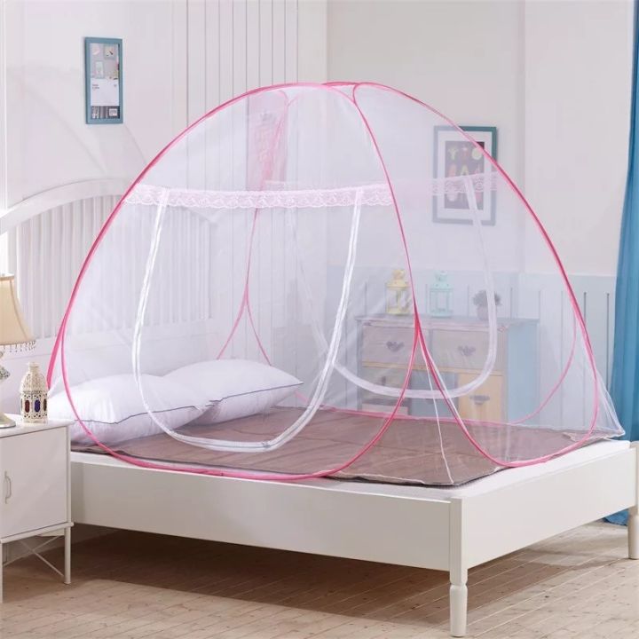 STVN Mosquito Net Bed Canopy Pop Up Foldable Anti Mosquito Bites for Bed Camping Travel Home