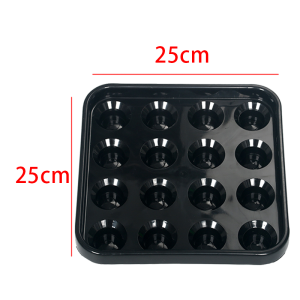 16 Holes Extra Thick Plastic Billiard Ball Storage Tray 9.8x9.8 Inch Snooker Pool Ball Holder Organizer Box