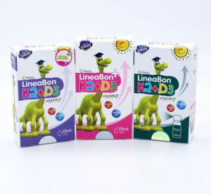 LineaBon Kids Vitamin D3K2MK7 Calcium Supplement for Height Development & Bone Health - Liquid Formula for 6-12 Months