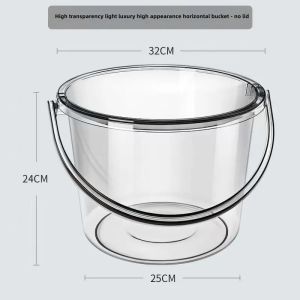 Rannapati Large Capacity Thickened Water Bucket Timba Portable Multifunctional Living Water Bucket Basin Water Spoon Set