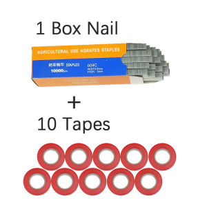 HOL New Tying Machine Plant Garden Plant Tapetool Tapener +5 Rolls Tape Set for Vegetable Grape Tomato Cucumber Pepper Flower