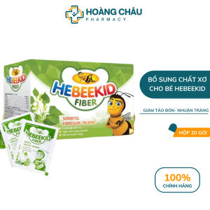 Chất Xơ Hòa Tan Cho Bé Hebeekid Fiber - Giúp Nhuận Tràng Giảm Táo Bón Hấp Thu Dinh Dưỡng Hộp 20 Gói