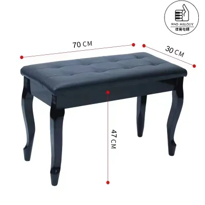 [HAO MELODY]👍🎹Double Seater Piano Stool/Piano Bench/Piano Chair With 2 Colors - Black and White