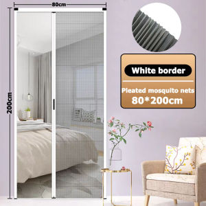 Punch-Free Self-Adhesive Sliding Anti Mosquito Folding Screening Door Aluminum Alloy Screen Door