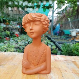 Chậu đất nung Bình Dương - Tomboy miệng chậu 7cm chiều cao 20cm