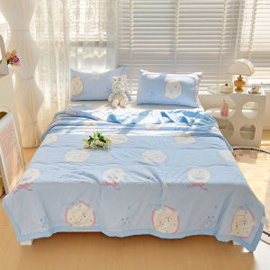 Dansunreve ห่มเย็นได้ ผ้าฝ้ายผ้าฝ้ายบางผ้านวม Sanrio Series Kuromi/Kitty/Cinnamoroll ผ้าห่มเครื่องปรับอากาศผ้านวมผ้านวม 3ฟุต/5ฟุต/6ฟุต
