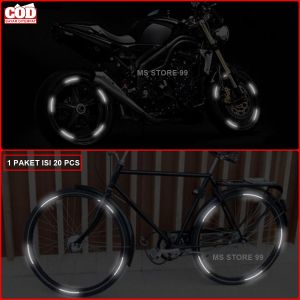 Stiker Reflektor Velg Motor Mobil Sepeda Isi 20pcs Reflector Pemantul Cahaya Universal OK