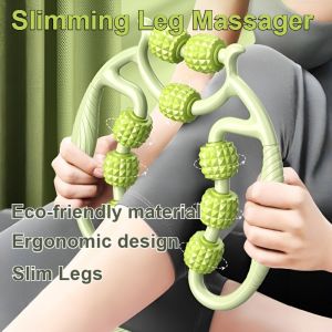 Nine-Wheel Ring Leg Massager Clamping Leg Roller Muscle Relaxation Slim Legs Foam Shaft Roller 瘦腿滚轮按摩器