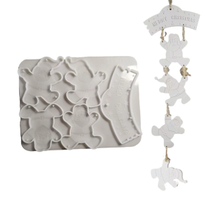 Easy To Demold Silicone Mold for Christmas Ornaments Crafting Hanging Ornament Molds Home Decoration Plaster Mould