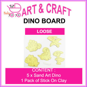 BabyYaya 5 in 1 sand art dinosaur board kit for kids playtime mainan budak art & craft creativity 儿童创造力 Colouring Sand Kids Play Mainan Budak Children play