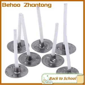 Behoo 100pcs เทียนแม่พิมพ์ wick TABS เทียนเป็นมิตรกับสิ่งแวดล้อม sustainer ทำให้ผ้าฝ้ายบริสุทธิ์