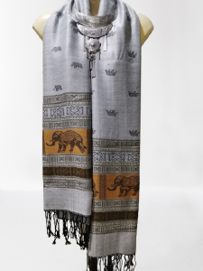 Asiaผ้าพันคอ ลายช้างไทย ผ้าคลุมไหล่ ผ้าพันคอหลายสี#เก็บปลายทางได้คะ#