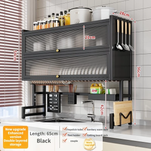 ISSI DIARY Kitchen Metal Pegboard Wall Set with Shelf Spice Rack Small Cabinet Organizer Installation